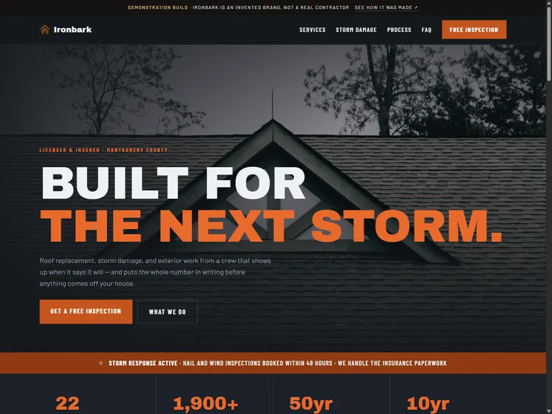 Ironbark roofing demonstration site