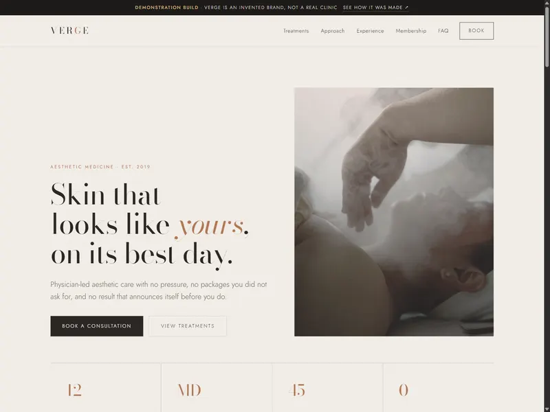 Verge med spa demonstration site